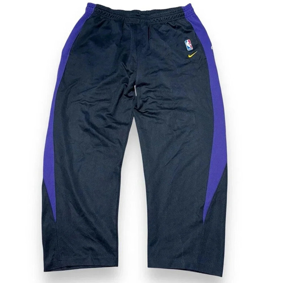 Rare! 90s VTG LA Lakers Nike Team On Court Sweatpants Relaxed Baggy Men Size L - Picture 2 of 10